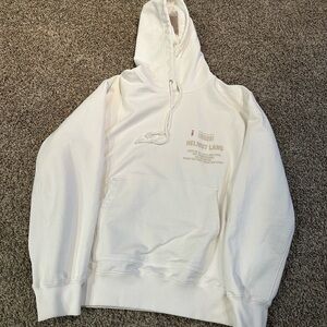 Helmut Lang Cream Hoodie Sweater for Men
